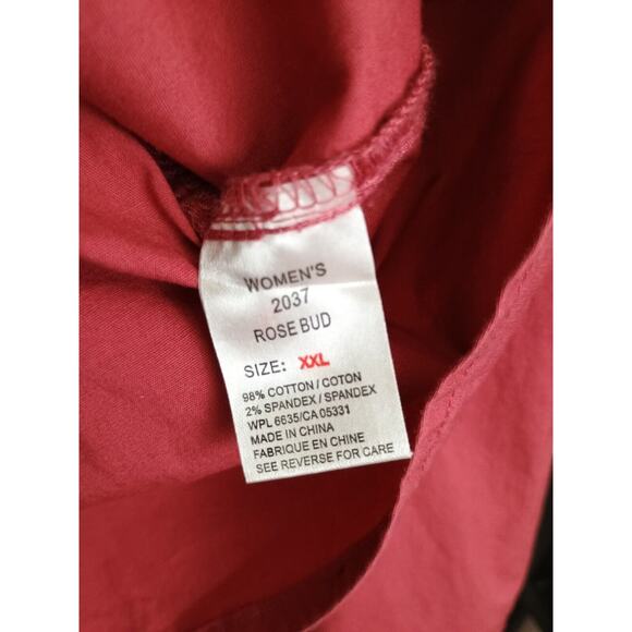 Woolrich Shirt Women's 2X Rose Bud Minimalist Stretch Office Career Button Front - Picture 11 of 12